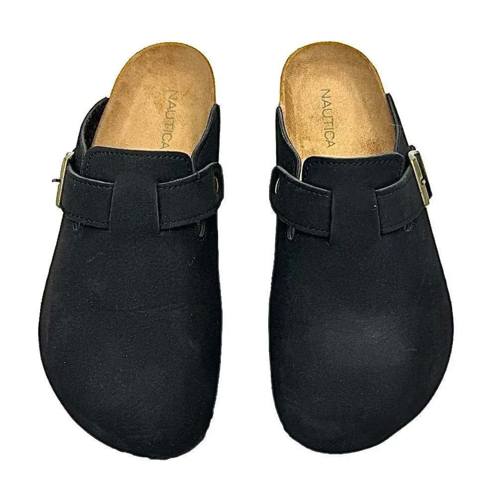 Nautica Boston Clog Black Slip-On Casual Shoes Men’s Size 7M